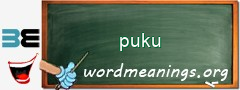 WordMeaning blackboard for puku